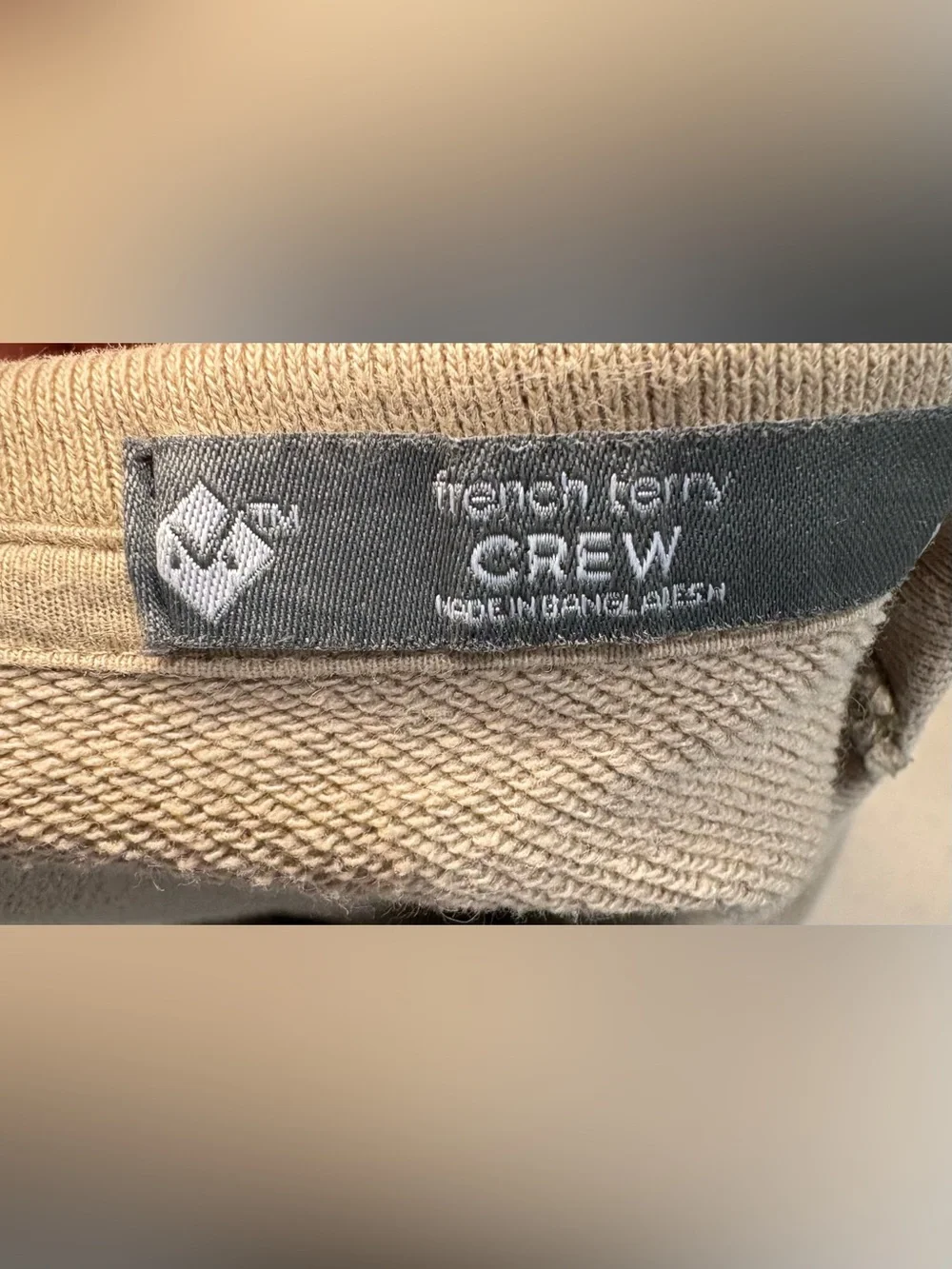 J. Crew Men's Crewneck Sweatshirt in Beige